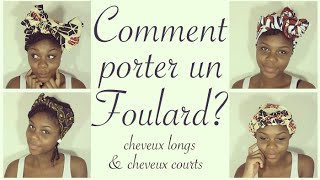 Tuto coiffures avec des foulards sur cheveux courts ou cheveux longs [upl. by Yknarf]