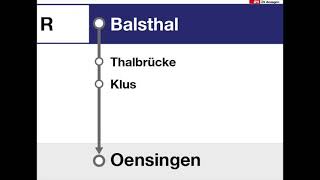 OeBB  SBB Ansagen  Oensingen – Klus – Thalbrücke – Balsthal [upl. by Thetos414]