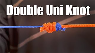 Braid to Fluorocarbon Connection Back to Back Uni Knot Double Uni Knot [upl. by Ellerrehs]