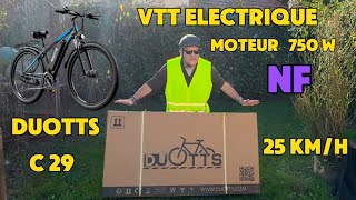 DUOTTS C29 VTT Electrique  Puissant Vélo connecté iPhone Android moteur 750W [upl. by Carole]