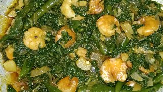 চিংড়ি দিয়ে মুলা শাক রেসিপি Chingri Diye mula shak Recipe [upl. by Burford]