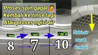 Proses spin terhenti Air kembali mengisi Mesin cuci polytron zeromatic [upl. by Odell14]