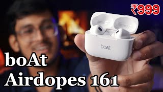 boAt Airdopes 161  Unboxing amp Review  Paisa Vasool 💰 [upl. by Hwu]