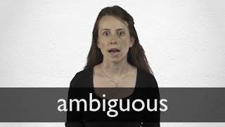 How to pronounce AMBIGUOUS in British English [upl. by Ahsaeym]