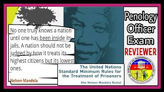 THE NELSON MANDELA RULES  PENOLOGY OFFICER EXAMINATION REVIEWER  POE [upl. by Cody]