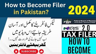 How to Become filer in Pakistan  Active Filer Process in Pakistan 2024  FBR ALT Complete Process [upl. by Yelyah]