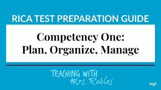 RICA TEST PREP GUIDE COMPETENCY ONE PLANNING ORGANIZING AND MANAGING READING INSTRUCTION [upl. by Jandel276]