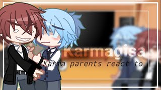 Karma parents react to  Karmagisa  Assasination classroom  My AU  Gacha Club  itssn0w [upl. by Walling427]