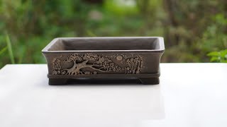 Making a Bonsai Pot with a Panorama relief motif [upl. by Archie857]