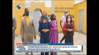 Primeira Dama de Angola com abertura em apoiar as mulheres da cooperação de Olaria TrásosMontes [upl. by Yasdnyl]