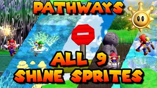 All Shine Sprites in Secret Pathways  Super Mario Eclipse [upl. by Kcired63]