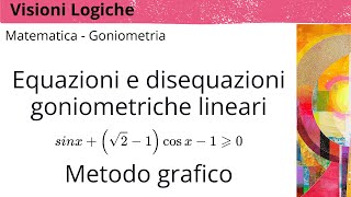 Metodo grafico per la risoluzione di equazioni e disequazioni goniometriche lineari [upl. by Levona]