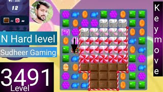 Candy crush saga level 3491 । No boosters । N Hard level । Candy crush 3491 help। Sudheer Gaming [upl. by Kumler]