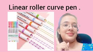 liner roller curve penhow to use liner pens artwithpriyam school crafts using liner pens [upl. by Etrem]