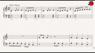 Alouette Lark  Easy Piano Sheet Music [upl. by Ldnek]