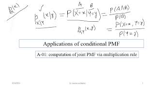 L13 Various applications of conditional probability mass functions [upl. by Culley635]