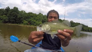 Kayak Fishing Spring lake in Hamilton New JerseyFor Bass And Crappie [upl. by Elmira]