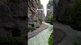 Aareschlucht meiringen  Switerzerland 🇨🇭 switzerland nature river mountains pahadi shorts [upl. by Ettevets]