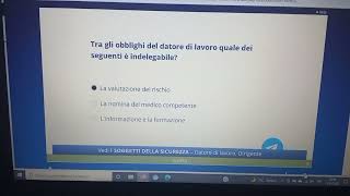 Modulo 8 corso sulla sicurezza quiz finale ALCUNE risposte [upl. by Einttirb304]