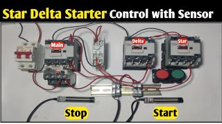 Star Delta Starter Control WiringHow to Control Star Delta Starter with Sensor [upl. by Alicec]