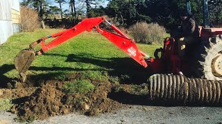 MASSEY FERGUSON 375 WITH BACKHOE ATTACHMENT [upl. by Eixirt347]