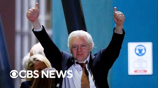 Julian Assange lands in Australia a free man after plea deal [upl. by Tandie]