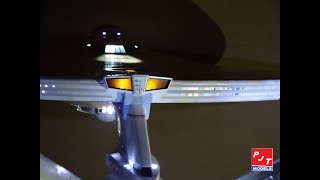 Polar lights 1350 Star Trek USS ENTERPRISE NCC1701 refit model kit Professionally built amp lighted [upl. by Norted]