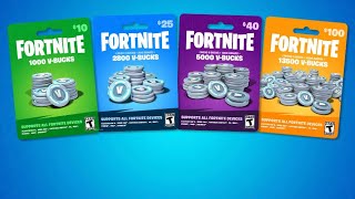 VBUCK GIFTCARDS ARE COMING TO FORTNITE NEW FORTNITE CHRISTMAS PROMOTION [upl. by Kcirdnekel199]