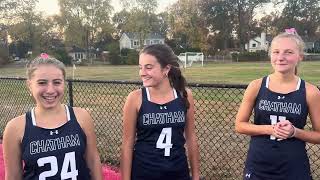 Chatham field hockey players talk about their Morris County win [upl. by Abbottson]