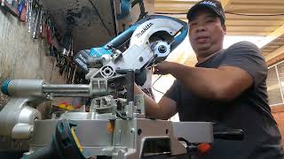 makita dls714 drop saw service [upl. by Anemolihp]