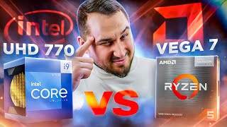 Играем без видеокарты UHD 770 vs Vega 7  i9 12900k vs r5 5600g [upl. by Neral]