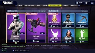 FORTNITE  Boutique du 17 août New Skins quotFONCEURquot  quotTYPHONquot [upl. by Rodie]