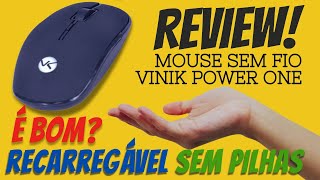 Mouse sem fio Vinik é bom Review sem fio recarregável Vinik Power One 33312 PM100 Receptor USB [upl. by Knowle]