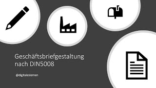 Einfache Geschäftsbriefgestaltung nach DIN 5008 [upl. by Hcirdeirf420]