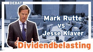 Dividendbelasting  Mark Rutte vs Jesse Klaver [upl. by Gnod]