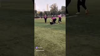 Stupid Russian kicks soccer ball with broken foot asmr trending comedy sports [upl. by Tnaryb140]