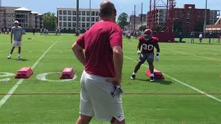 Tide Inside Linebackers Work On Tuesday [upl. by Elijah]