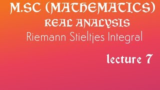 Riemann Stieltjes integral theorem 4 [upl. by Giselle]