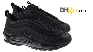 AIR MAX 97 TRIPLE BLACK DHGATE UNBOXING [upl. by Veda]