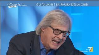 Vittorio Sgarbi Show sul reddito di cittadinanza Un cretino come Luigi Di Maio pensa di dare [upl. by Aelat]