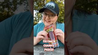 Trying a chamoy dill pickle food taste foodie [upl. by Newg]