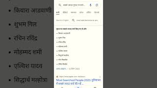 Google par sabse jyada search hone bale top 10 name viralshort treniding education gkquestion [upl. by Anawaj]