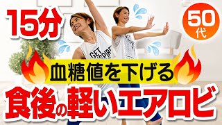 【食後の有酸素エアロビ】血糖値を下げる運動！室内ウォーキングでやせ体質になろう！ [upl. by Allin]