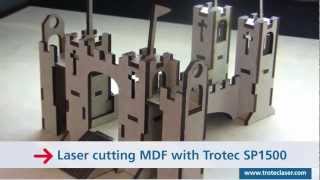 Laser cutting MDF  Trotec SP1500 [upl. by Little]