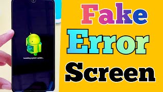 How to Bring Fake Error Screen on your Phone [upl. by Marciano437]