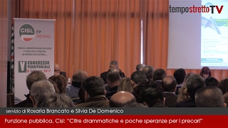 Funzione pubblica in Sicilia Cisl “Cifre drammatiche e poche speranze per i precariquot [upl. by Anahsal502]