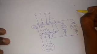 How to Connect a 4 Pole Contactor with NO NC Switch [upl. by Herrington370]