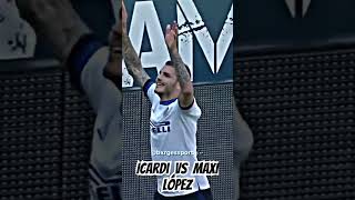 İcardi vs his old friend Maxi Lopez wandanara icardi maxilopez lgantekeloke football shorts [upl. by Jestude]