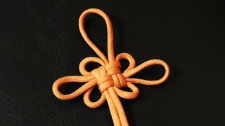 How To Tie A Decorative Chinese Good Luck Knot With Paracord [upl. by Ana]