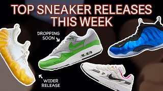 2024 Top Sneaker Releases This Week Air Max 1 Patta Jam Futura Foamposite Royal Crocs Juniper Salehe [upl. by Anivla]